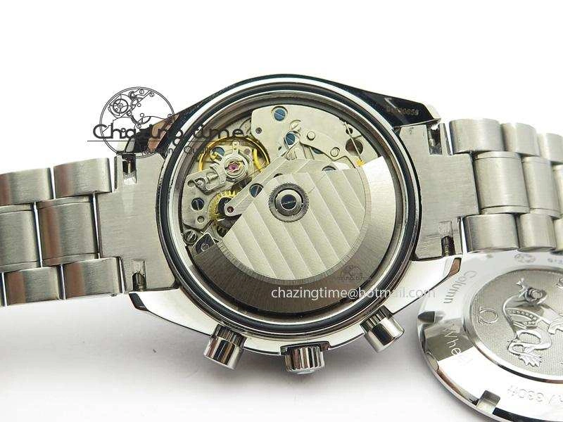 Speedmaster Racing 40mm SS Black Dial On SS Bracelet A7750 ( Free Rubber Strap )