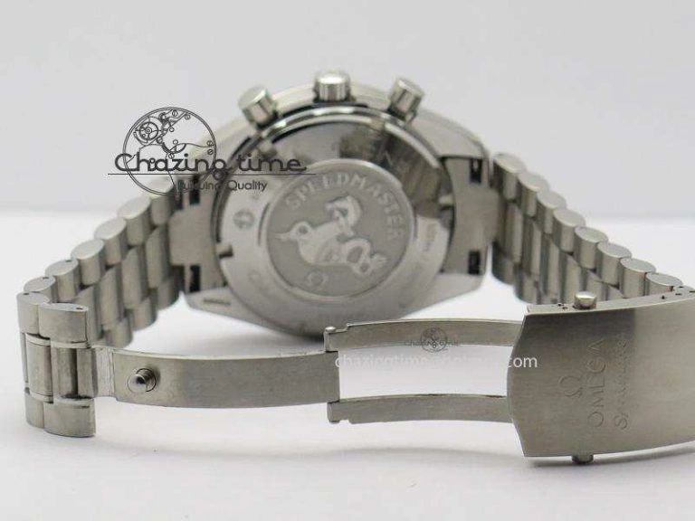 Speedmaster Racing 40mm SS Black Dial On SS Bracelet A7750 ( Free Rubber Strap )