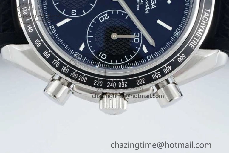 Speedmaster Racing Master SS HKF Best Edition Black Dial on Black Rubber Strap A7750