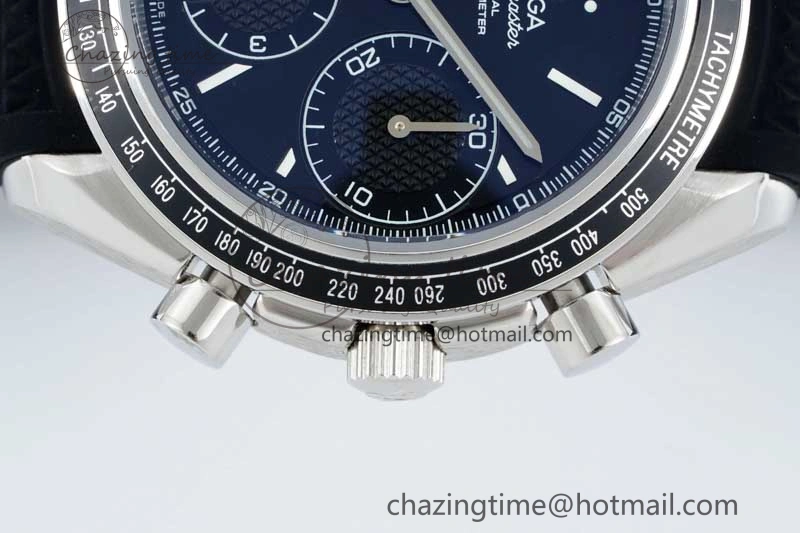 Speedmaster Racing Master SS HKF Best Edition Black Dial on Black Rubber Strap A7750