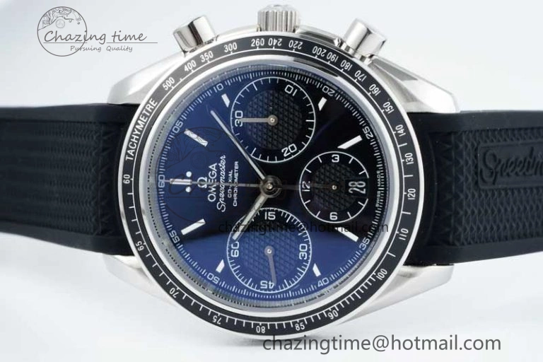 Speedmaster Racing Master SS HKF Best Edition Black Dial on Black Rubber Strap A7750