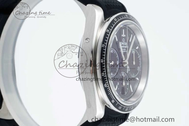 Speedmaster Racing Master SS HKF Best Edition Black Dial on Black Rubber Strap A7750