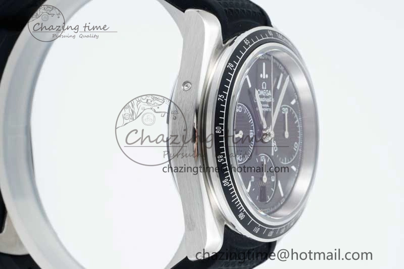 Speedmaster Racing Master SS HKF Best Edition Black Dial on Black Rubber Strap A7750