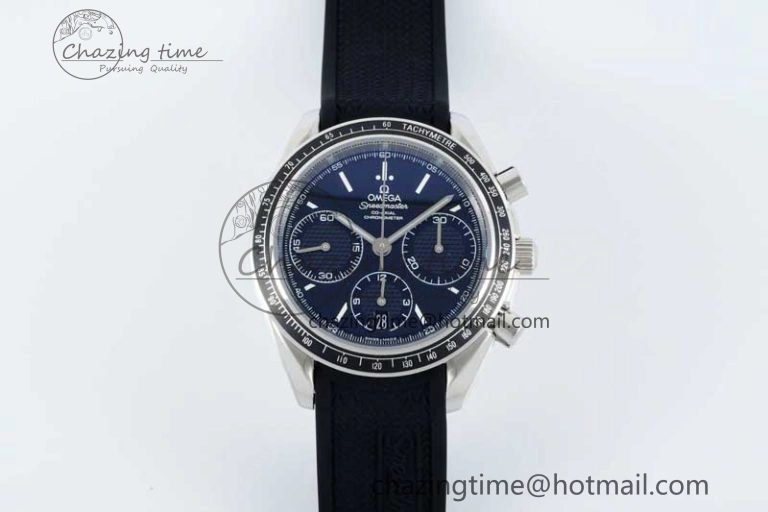 Speedmaster Racing Master SS HKF Best Edition Black Dial on Black Rubber Strap A7750