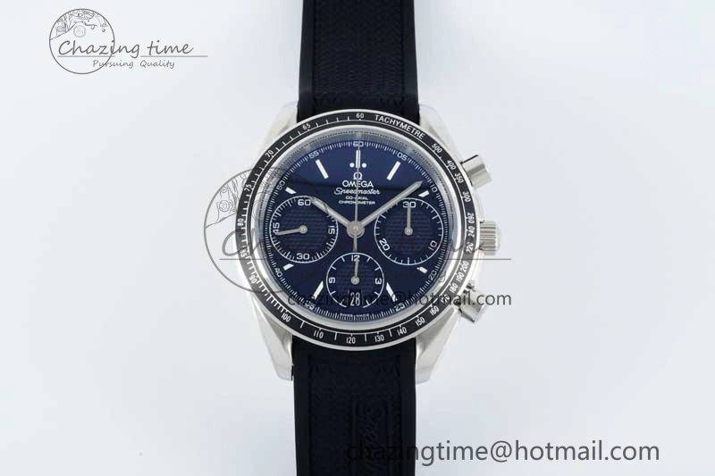 Speedmaster Racing Master SS HKF Best Edition Black Dial on Black Rubber Strap A7750