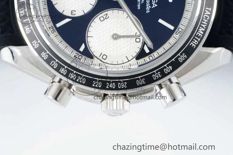 Speedmaster Racing Master SS HKF Best Edition Black White Dial on Black Rubber Strap A7750