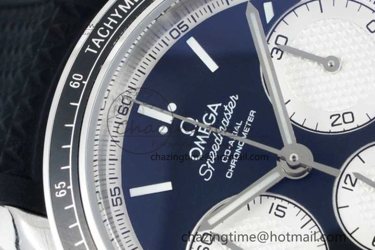 Speedmaster Racing Master SS HKF Best Edition Black White Dial on Black Rubber Strap A7750