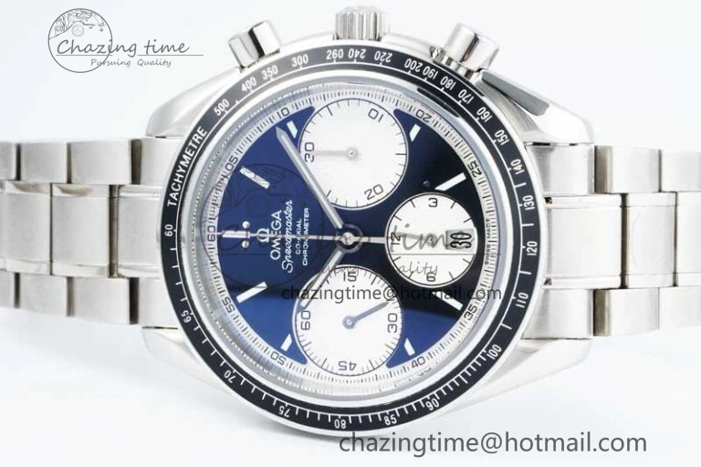Speedmaster Racing Master SS HKF Best Edition Black White Dial on SS Bracelet A7750