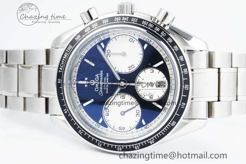 Speedmaster Racing Master SS HKF Best Edition Black White Dial on SS Bracelet A7750