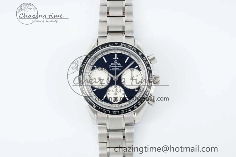 Speedmaster Racing Master SS HKF Best Edition Black White Dial on SS Bracelet A7750