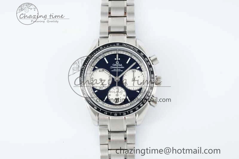 Speedmaster Racing Master SS HKF Best Edition Black White Dial on SS Bracelet A7750