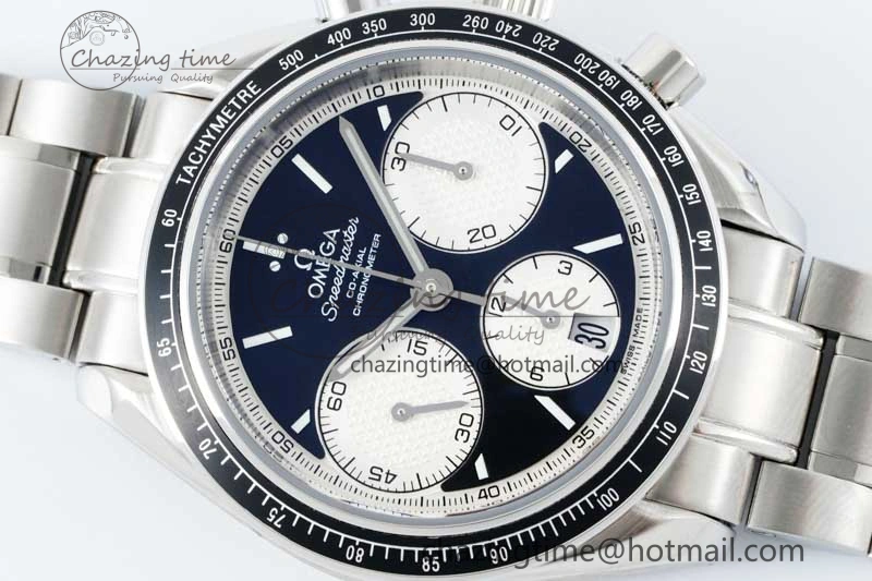 Speedmaster Racing Master SS HKF Best Edition Black White Dial on SS Bracelet A7750