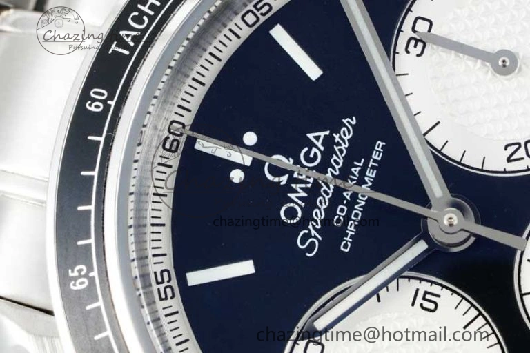 Speedmaster Racing Master SS HKF Best Edition Black White Dial on SS Bracelet A7750