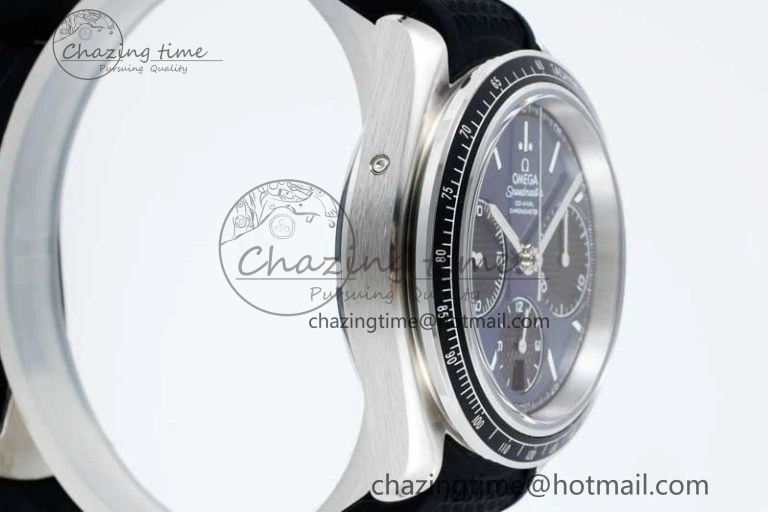 Speedmaster Racing Master SS HKF Best Edition Blue Black Dial on Black Rubber Strap A7750