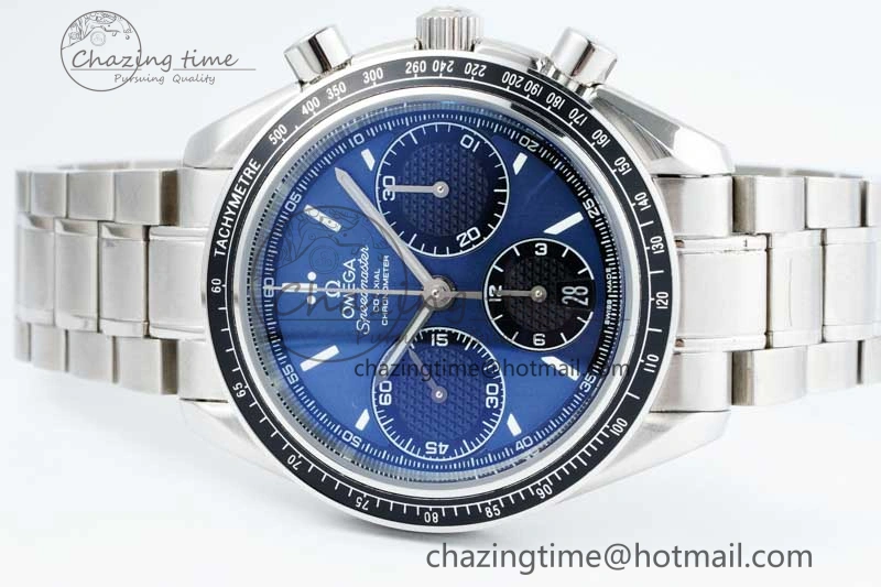 Speedmaster Racing Master SS HKF Best Edition Blue Black Dial on SS Bracelet A7750