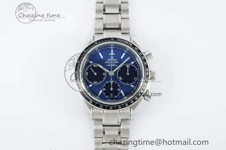 Speedmaster Racing Master SS HKF Best Edition Blue Black Dial on SS Bracelet A7750