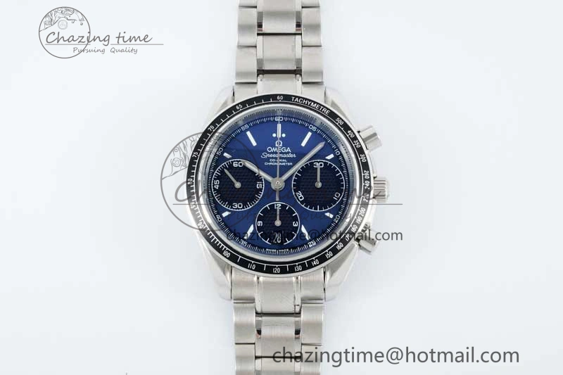 Speedmaster Racing Master SS HKF Best Edition Blue Black Dial on SS Bracelet A7750