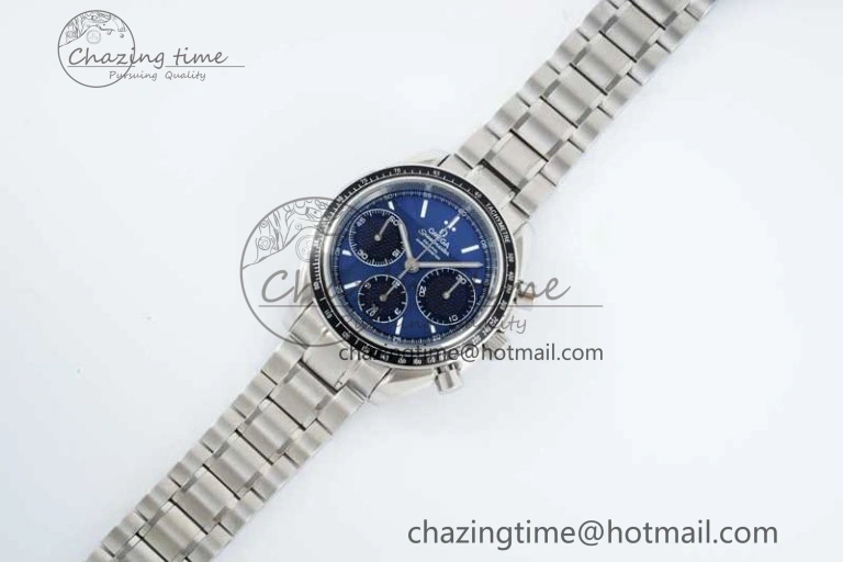 Speedmaster Racing Master SS HKF Best Edition Blue Black Dial on SS Bracelet A7750