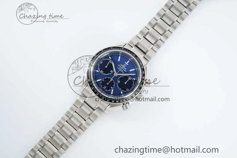 Speedmaster Racing Master SS HKF Best Edition Blue Black Dial on SS Bracelet A7750