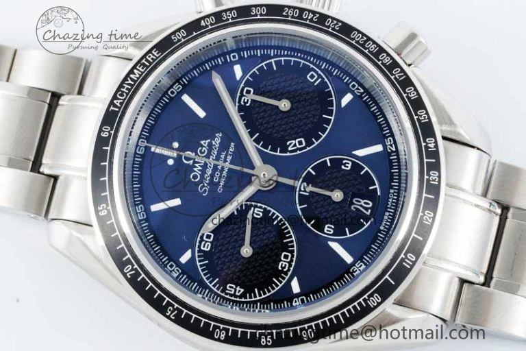 Speedmaster Racing Master SS HKF Best Edition Blue Black Dial on SS Bracelet A7750