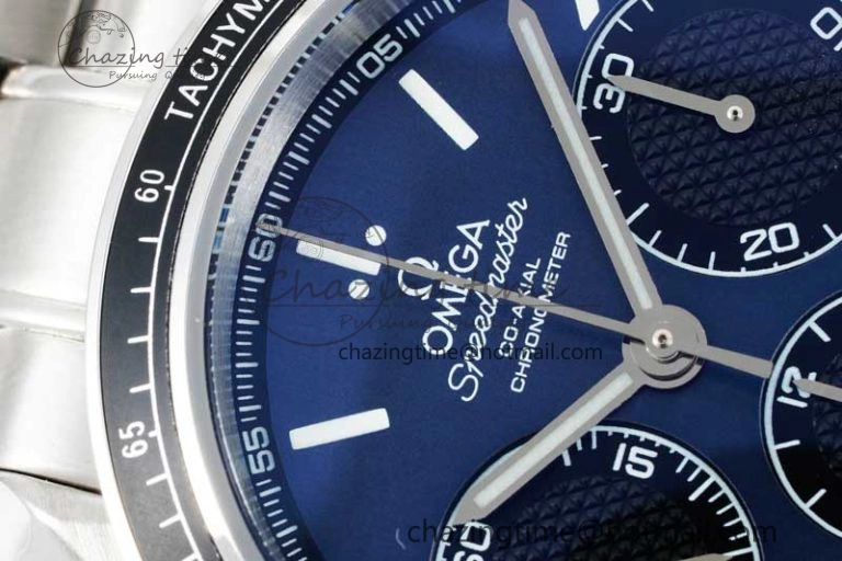 Speedmaster Racing Master SS HKF Best Edition Blue Black Dial on SS Bracelet A7750