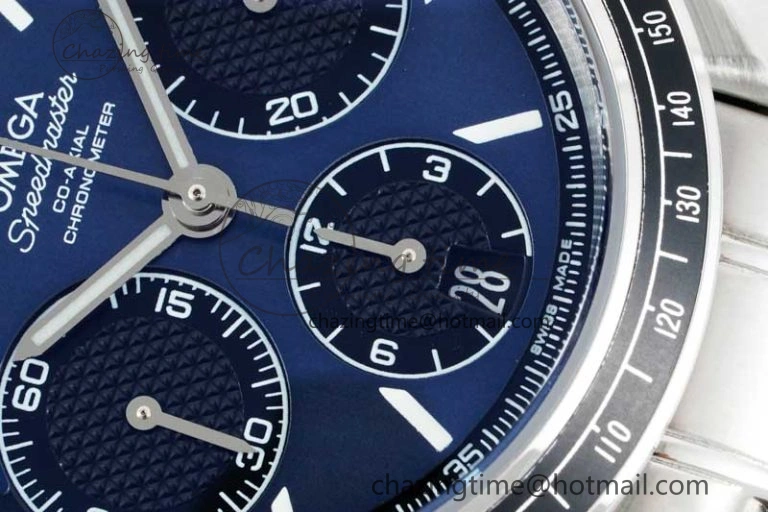Speedmaster Racing Master SS HKF Best Edition Blue Black Dial on SS Bracelet A7750