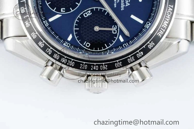 Speedmaster Racing Master SS HKF Best Edition Blue Black Dial on SS Bracelet A7750
