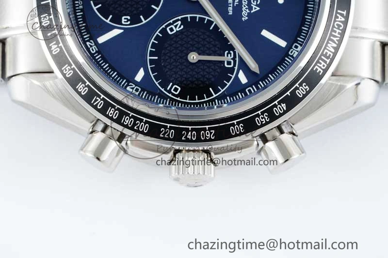 Speedmaster Racing Master SS HKF Best Edition Blue Black Dial on SS Bracelet A7750
