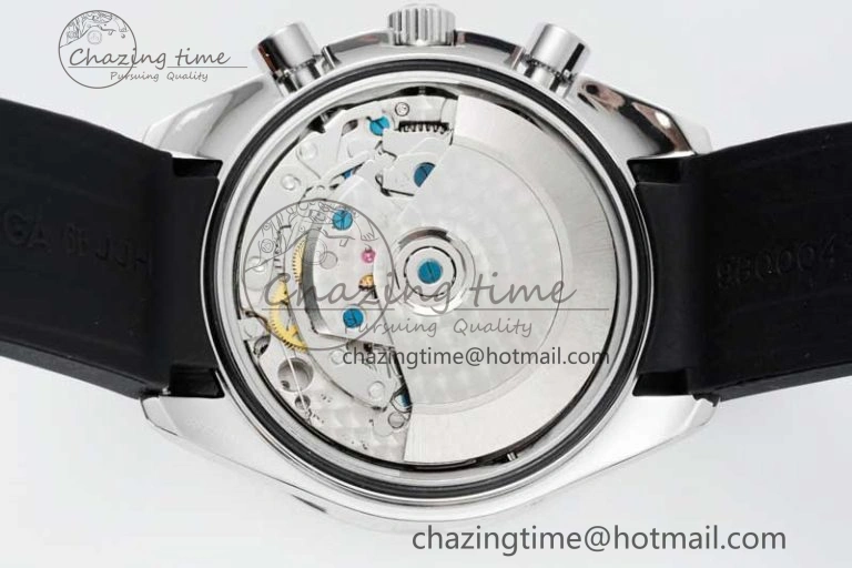 Speedmaster Racing Master SS HKF Best Edition Gray Black Dial on Black Rubber Strap A7750