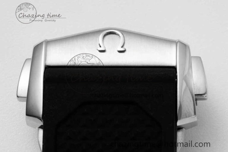Speedmaster Racing Master SS HKF Best Edition Gray Black Dial on Black Rubber Strap A7750
