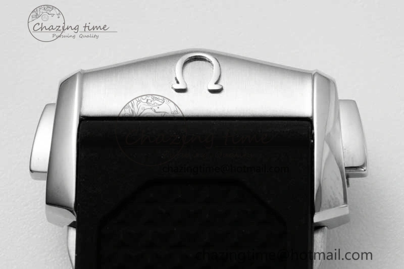 Speedmaster Racing Master SS HKF Best Edition Gray Black Dial on Black Rubber Strap A7750