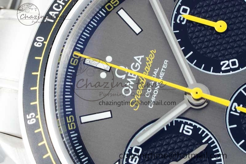 Speedmaster Racing Master SS HKF Best Edition Gray Black Dial on SS Bracelet A7750