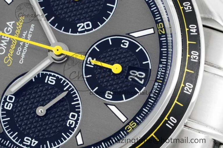 Speedmaster Racing Master SS HKF Best Edition Gray Black Dial on SS Bracelet A7750