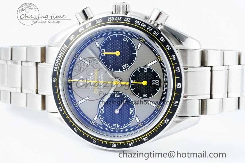 Speedmaster Racing Master SS HKF Best Edition Gray Black Dial on SS Bracelet A7750