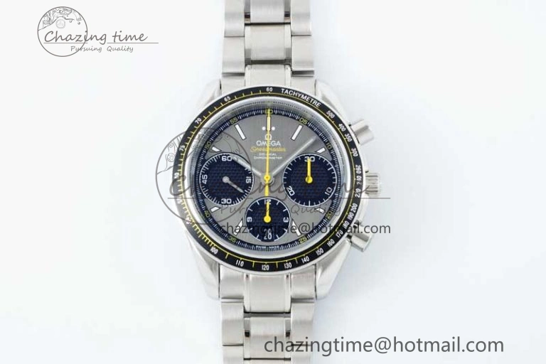 Speedmaster Racing Master SS HKF Best Edition Gray Black Dial on SS Bracelet A7750