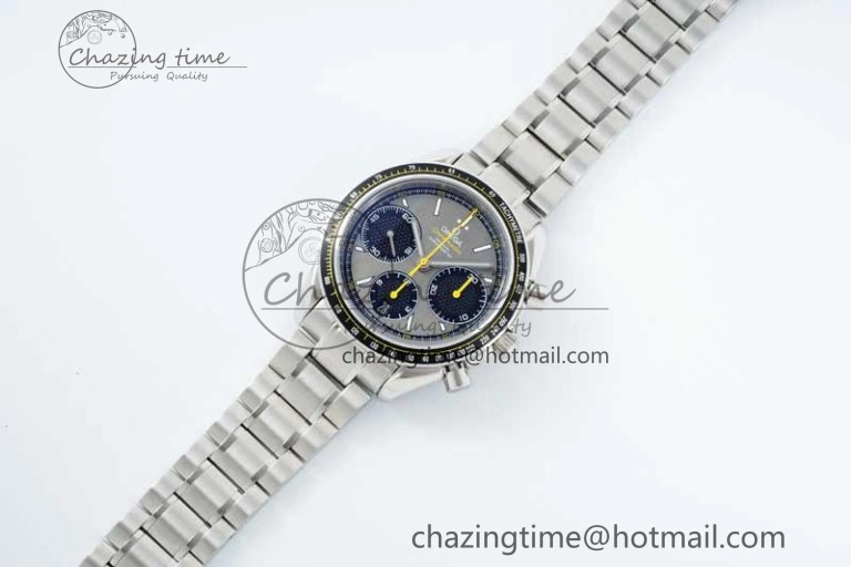 Speedmaster Racing Master SS HKF Best Edition Gray Black Dial on SS Bracelet A7750