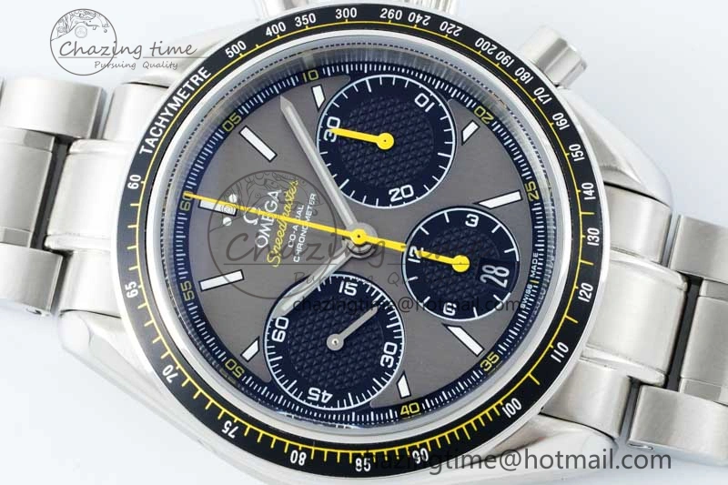 Speedmaster Racing Master SS HKF Best Edition Gray Black Dial on SS Bracelet A7750