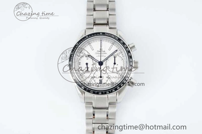Speedmaster Racing Master SS HKF Best Edition White Dial on SS Bracelet A7750
