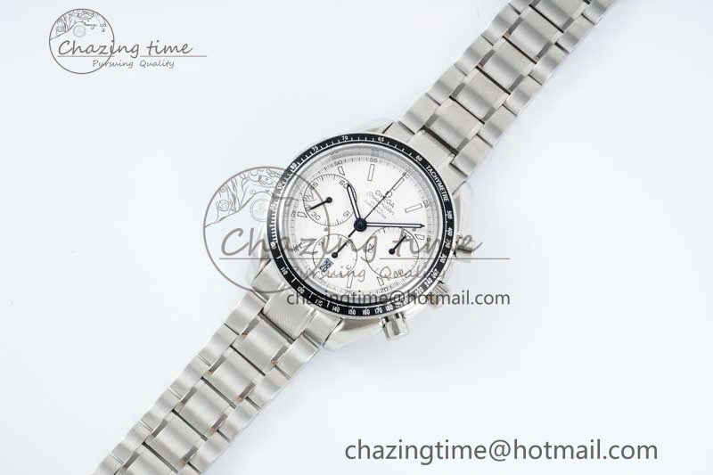 Speedmaster Racing Master SS HKF Best Edition White Dial on SS Bracelet A7750