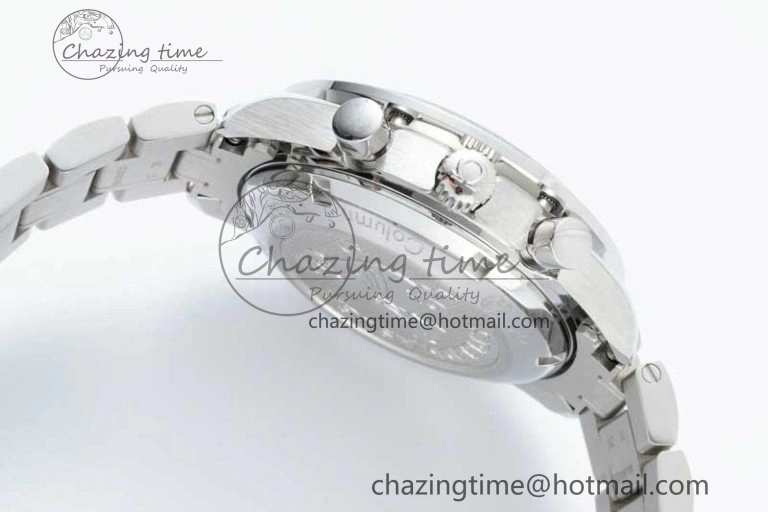 Speedmaster Racing Master SS HKF Best Edition White Dial on SS Bracelet A7750