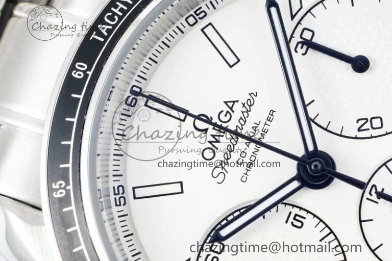 Speedmaster Racing Master SS HKF Best Edition White Dial on SS Bracelet A7750