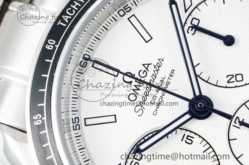 Speedmaster Racing Master SS HKF Best Edition White Dial on SS Bracelet A7750