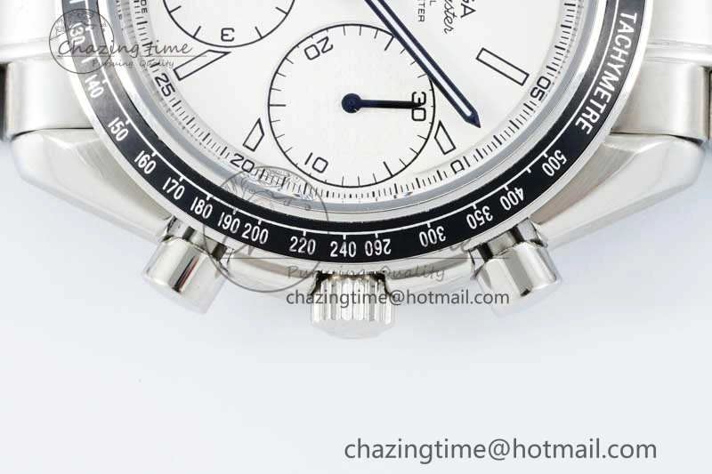 Speedmaster Racing Master SS HKF Best Edition White Dial on SS Bracelet A7750