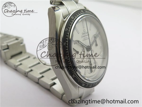 Speedmaster Racing Master SS HRF 1:1 Best Edition White Dial on SS Bracelet A7750