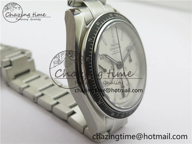 Speedmaster Racing Master SS HRF 1:1 Best Edition White Dial on SS Bracelet A7750