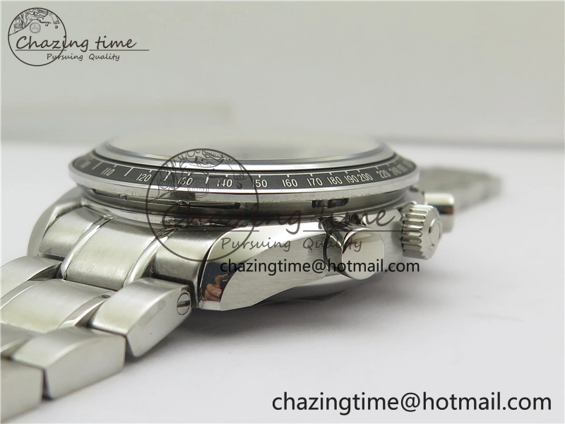 Speedmaster Racing Master SS HRF 1:1 Best Edition White Dial on SS Bracelet A7750