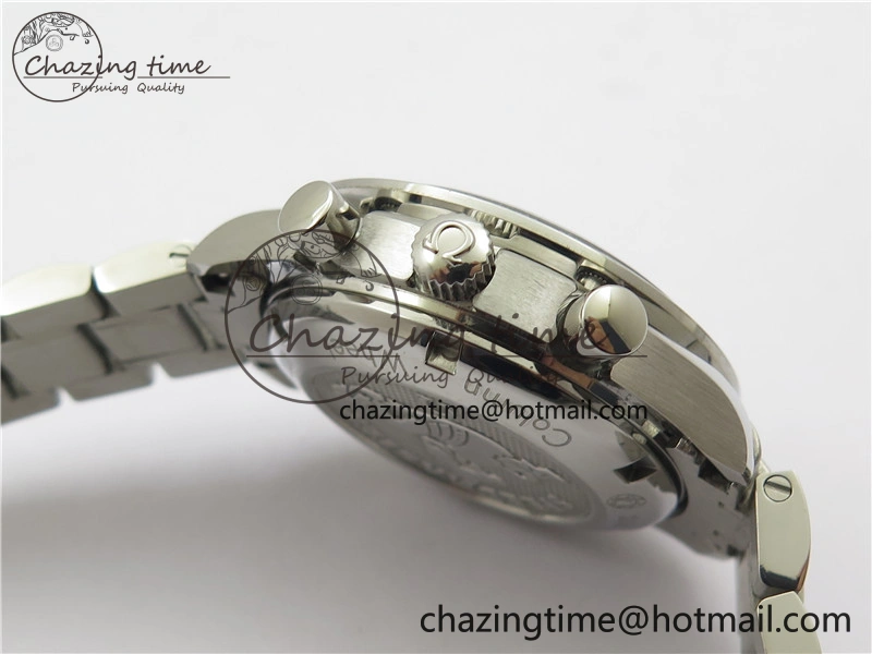 Speedmaster Racing Master SS HRF 1:1 Best Edition White Dial on SS Bracelet A7750