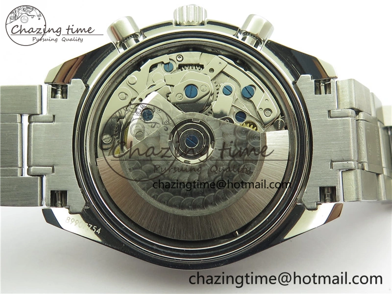 Speedmaster Racing Master SS HRF 1:1 Best Edition White Dial on SS Bracelet A7750