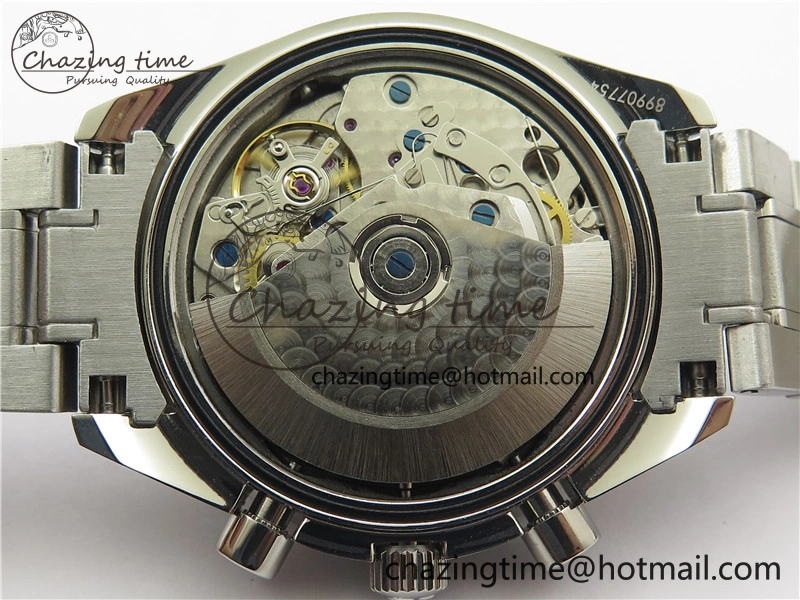 Speedmaster Racing Master SS HRF 1:1 Best Edition White Dial on SS Bracelet A7750