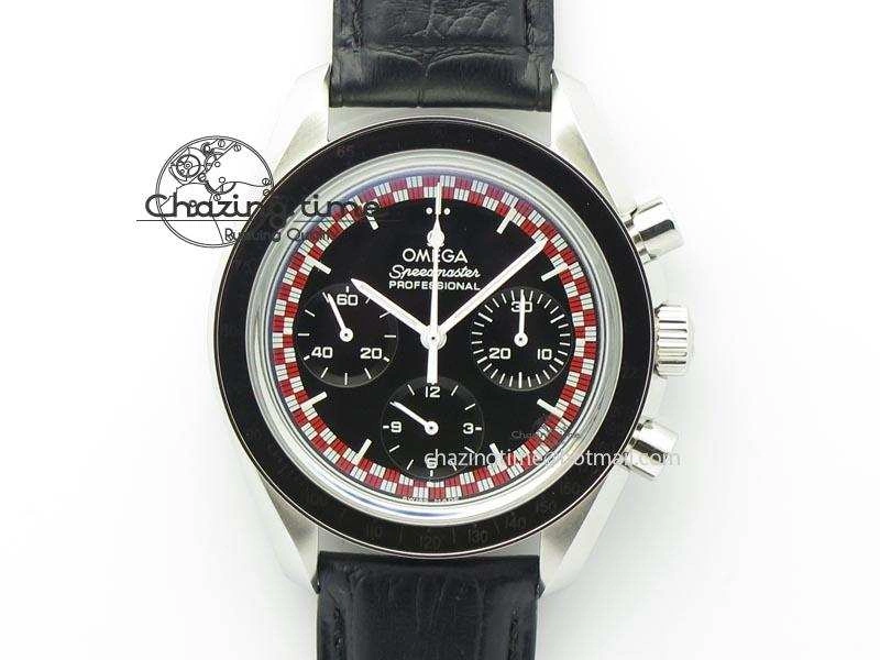 Speedmaster SS 2013 Pro Racing On Black Leather Strap Manual Winding Chrono Movement